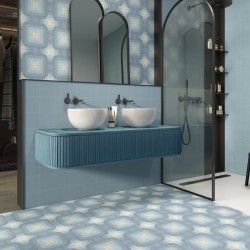 Tegels gietvloer en sanitair
