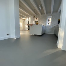 Naadloze betonlook PU gietvloer Naadloze betonlook PU gietvloer